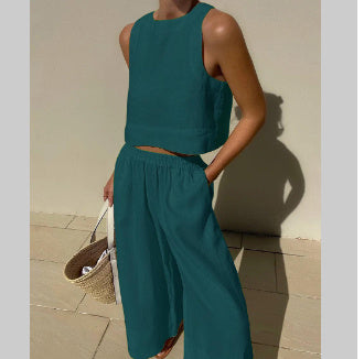 Robe Femelle Lin Élégante et Confortable