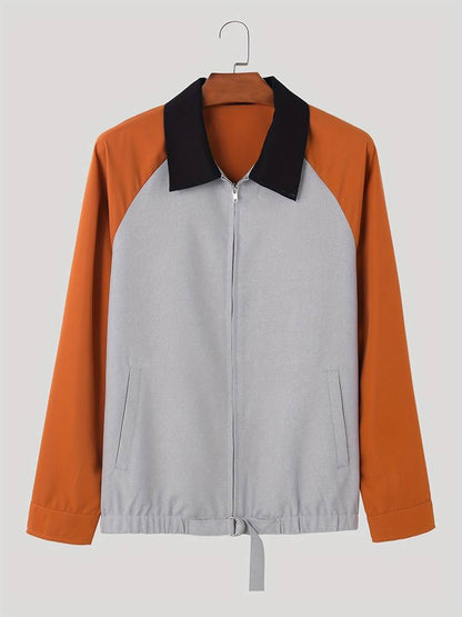 Veste Homme Chic en Cuir avec Fermeture Éclair