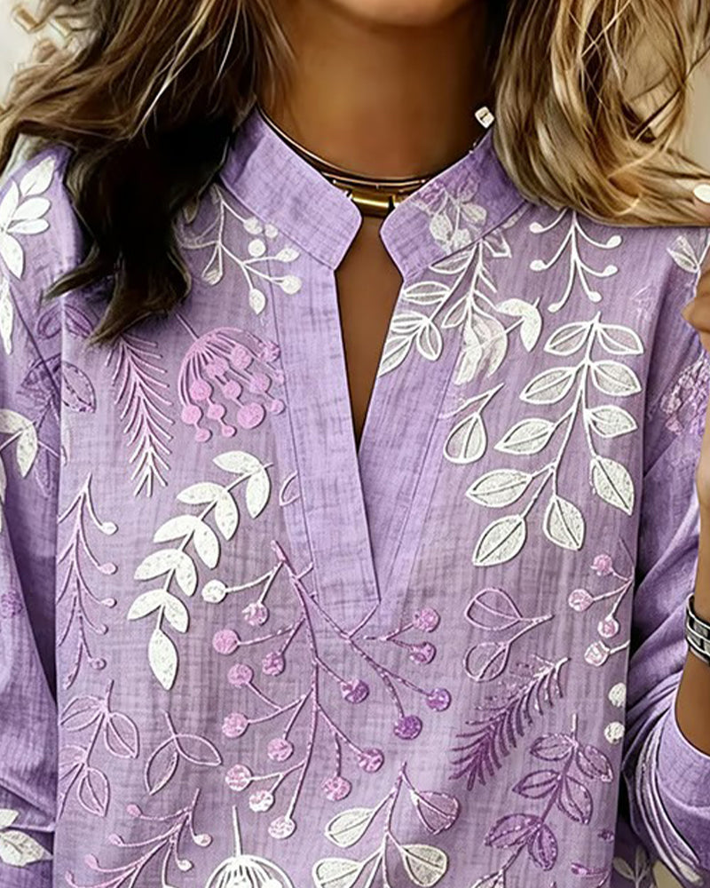 Chemisier Femme Fluidité Col V Imprimé Floral Coupe Élégante