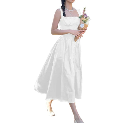 Robe Été Élégante – Mi-Longue Décontractée pour Femme