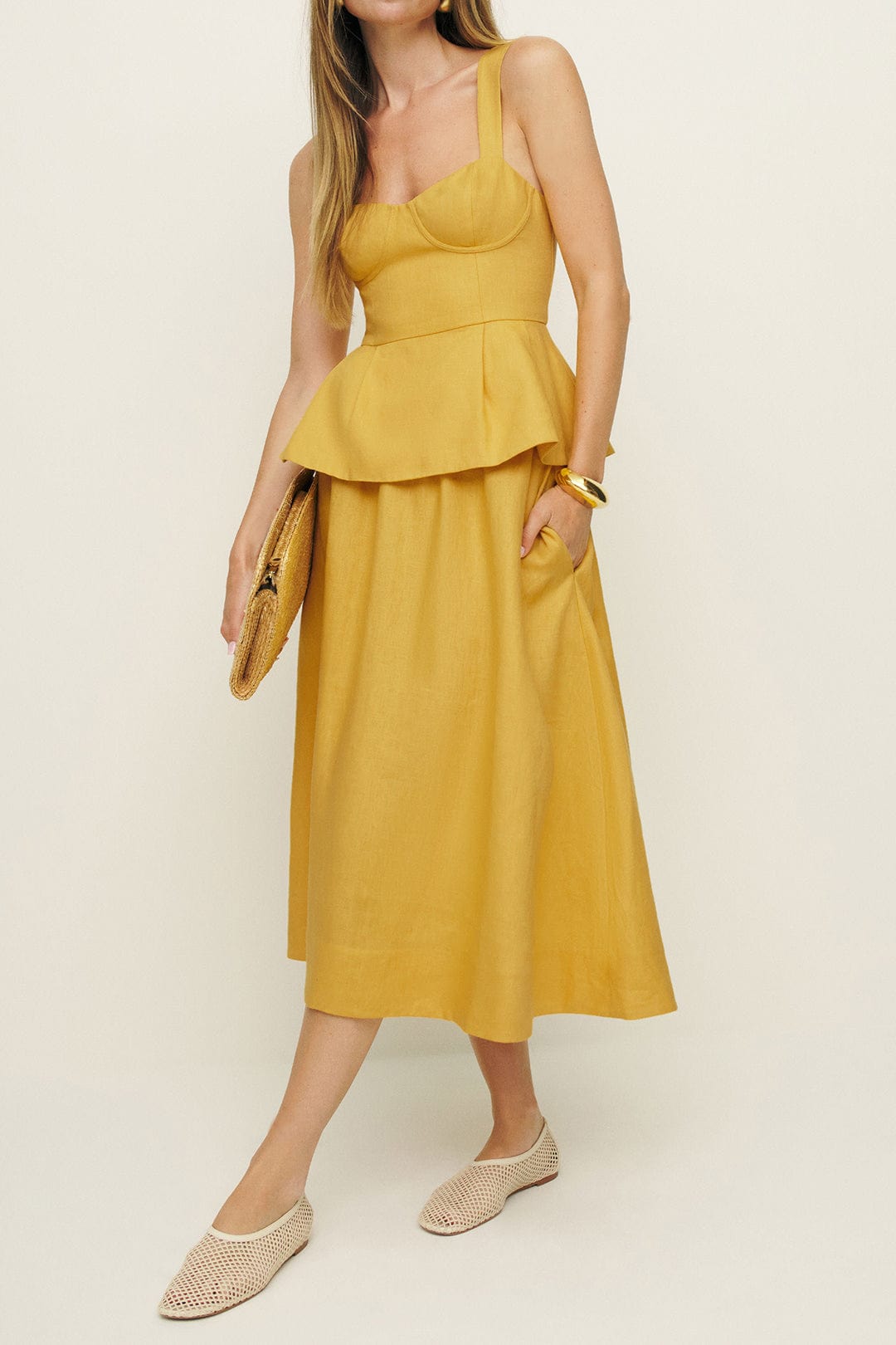 Robe Féminine Midi à Volant Délicat - BerlinGlamour