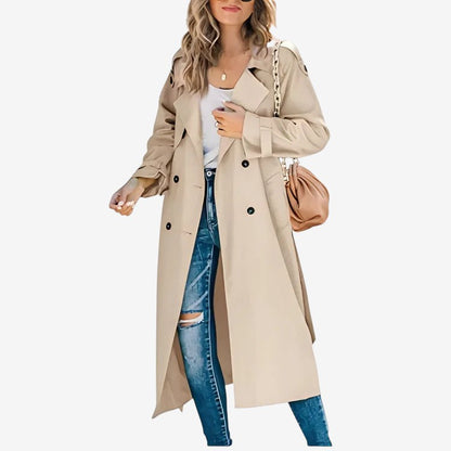 Manteau Imperméable Femme Col Montant avec Poches