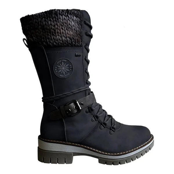 Bottes Femme Hiver Chaudes et Confortables avec Doublure Fourrée