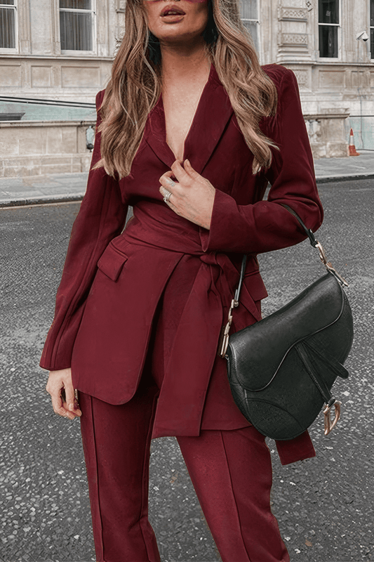 Costume Femme Élégant 2 Pièces Blazer et Pantalon - BerlinGlamour