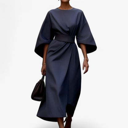 Robe Élégante Manches Bouffantes Taille Parfaite - PanierRoyale