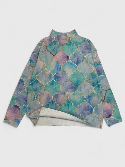Pull Femme Maille Col Montant Doux et Élégant