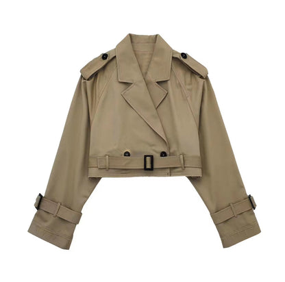 Manteau Femme Long et Élégant avec Ceinture Tailleur