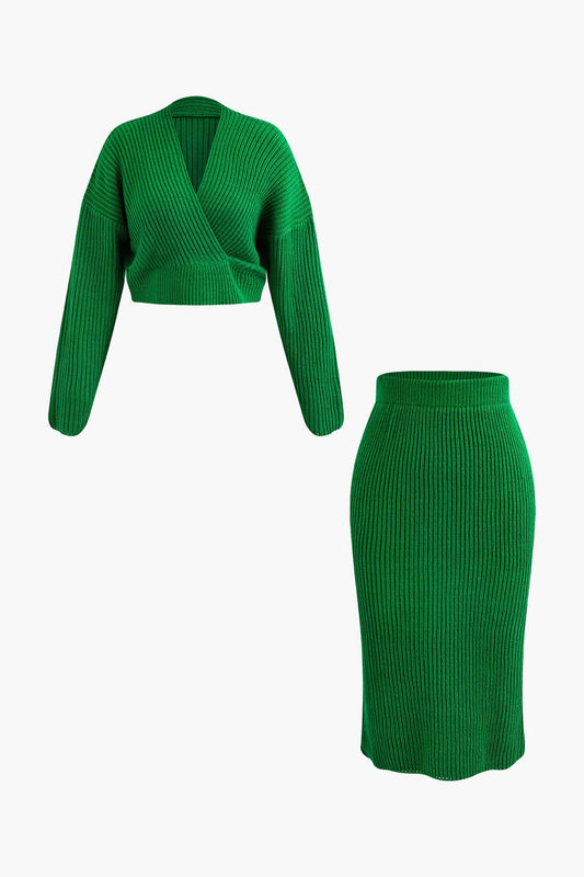 Robe Élégante Ensemble Col Rond et Jupe Pencil - BerlinGlamour