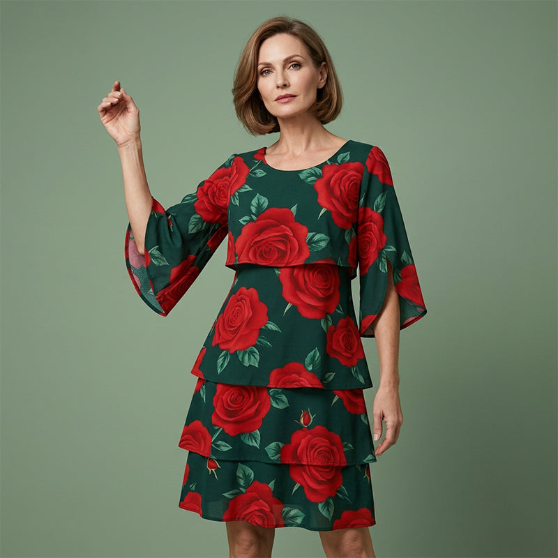 Robe Femme Fluide Motif Floral Coupe Ample