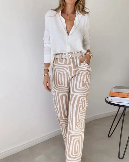 Ensemble Deux Pièces Femme Élégant Top et Pantalon - BerlinGlamour