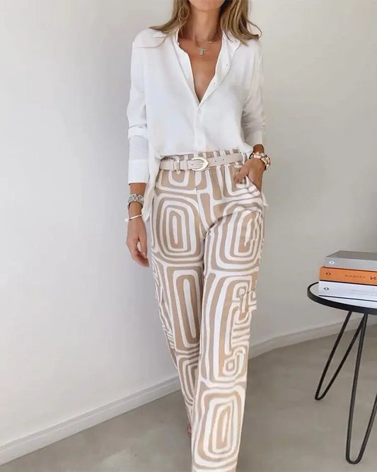 Ensemble Deux Pièces Femme Élégant Top et Pantalon - BerlinGlamour