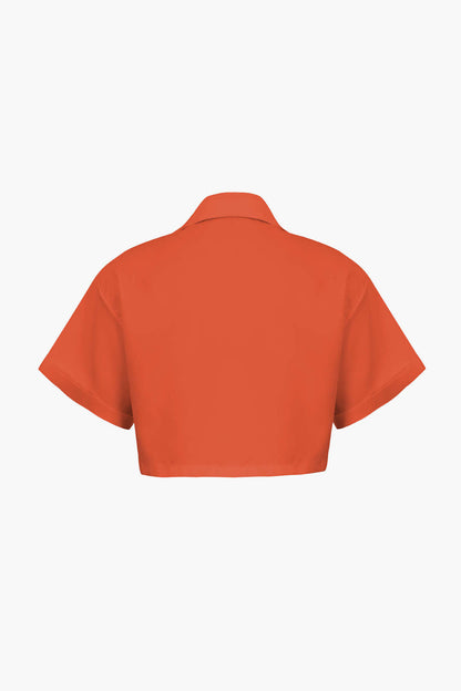 Chemise Femme Manches Courtes Col Chemisé Moderne