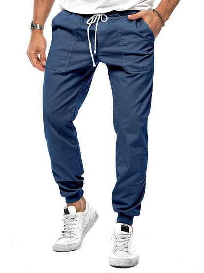 Pantalon Homme Décontracté Noir Uni