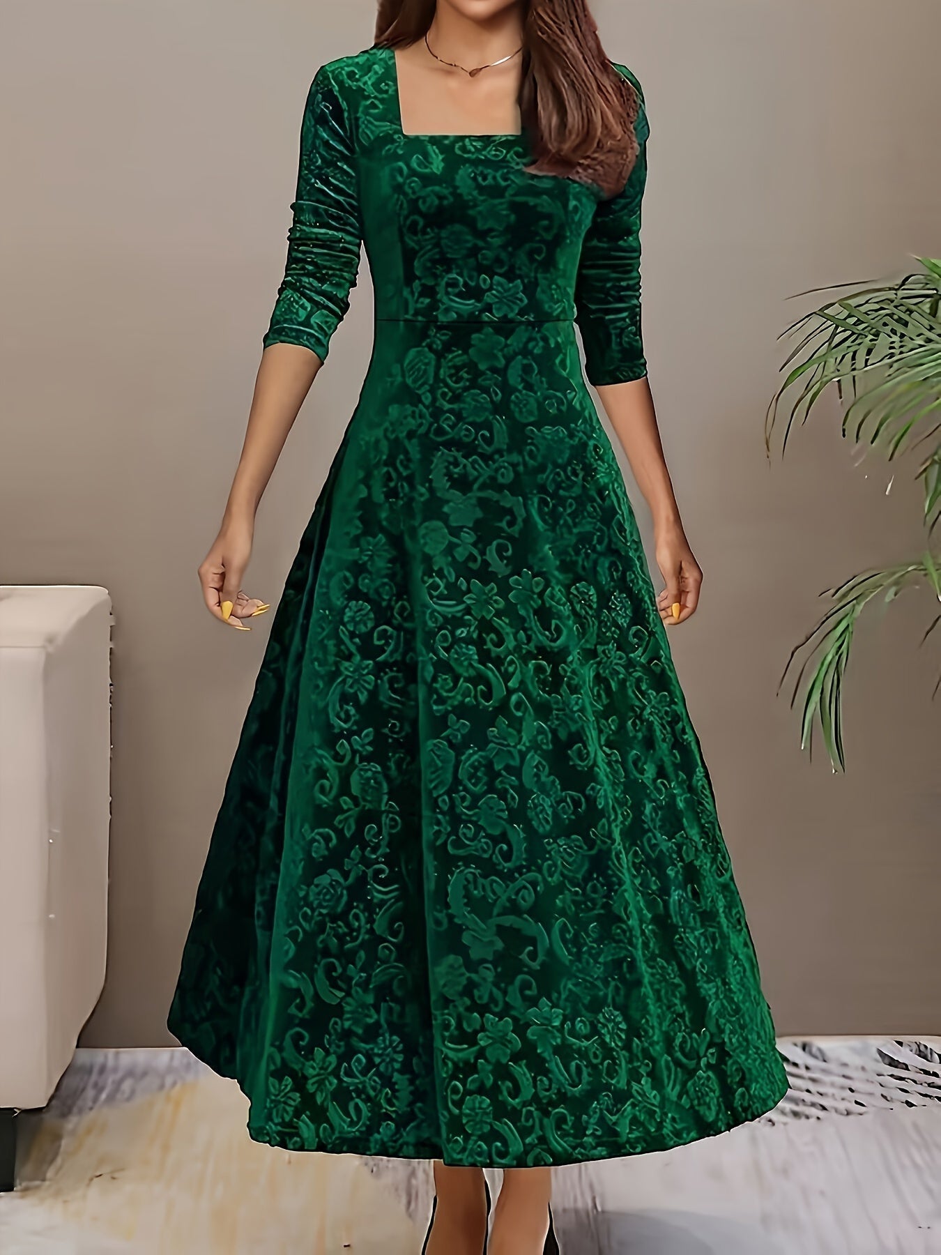 Robe Soirée Fleurs en Soie pour Femmes