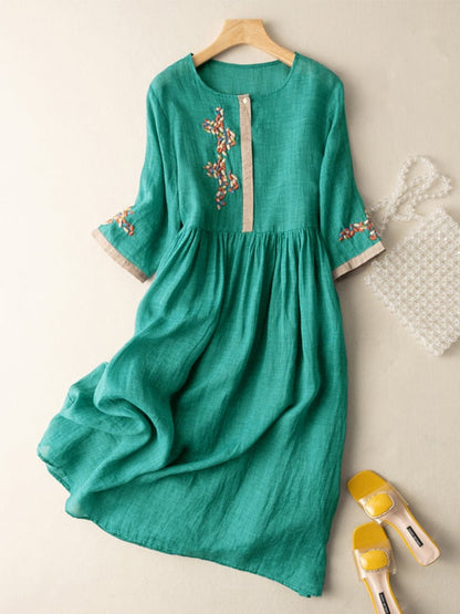 Robe Femme Coton Imprimé Floral Élégante