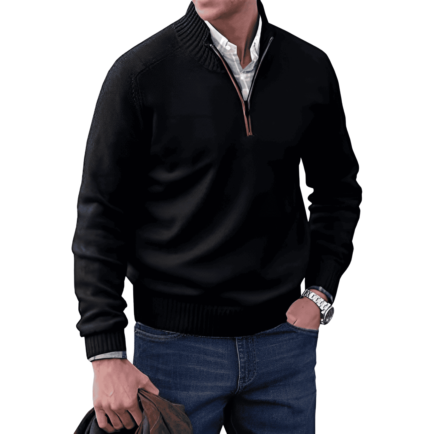 Pull Cachemire Homme Chic – Col Montant et Doux
