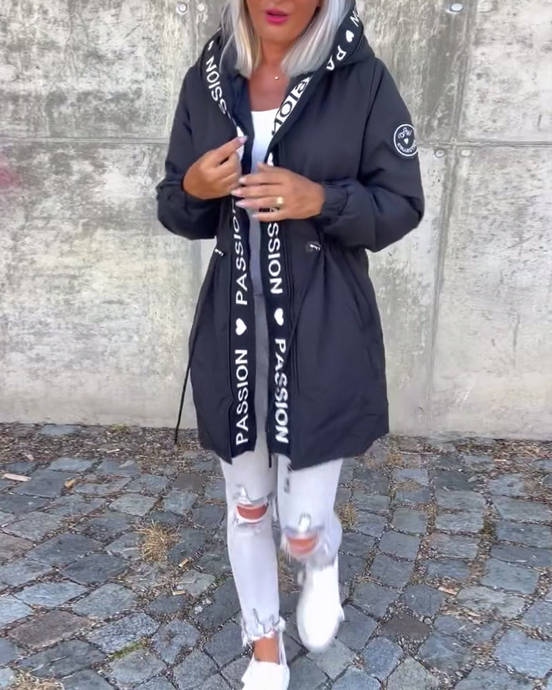 Trench-coat Femme Léger Coupe Ample Long à Capuche