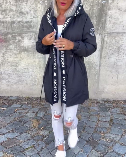 Trench-coat Femme Léger Coupe Ample Long à Capuche