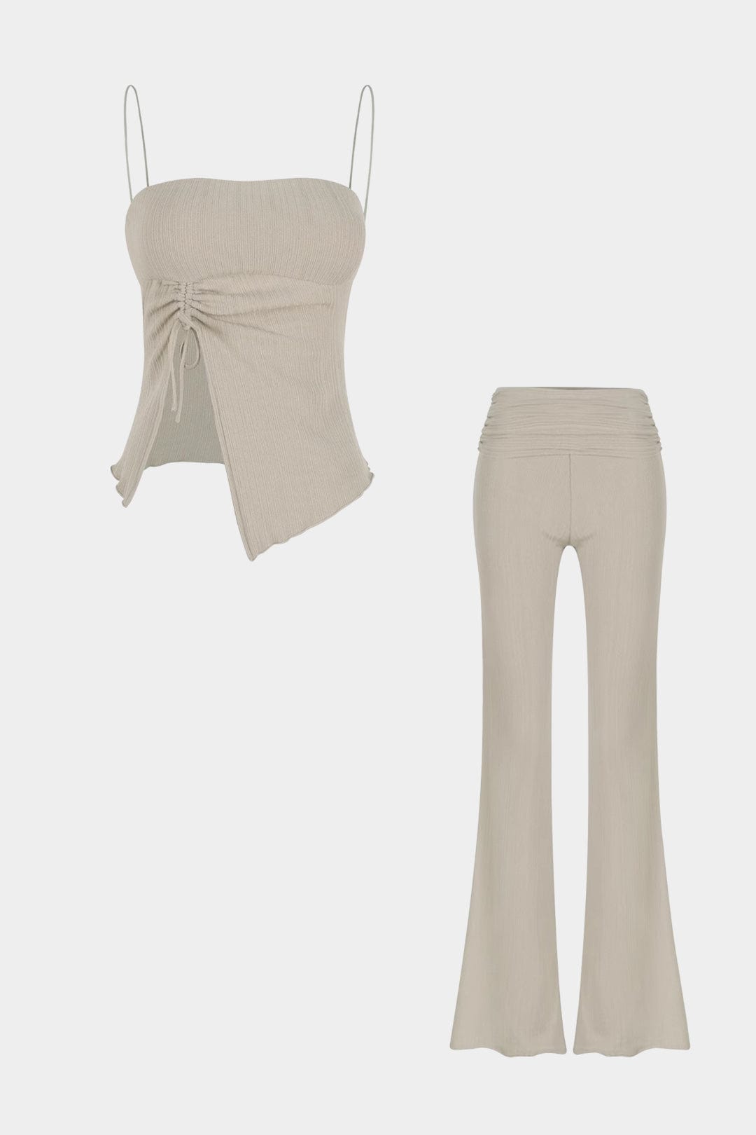 Ensemble Deux Pièces Élégant Top Corsage et Pantalon Flare - BerlinGlamour