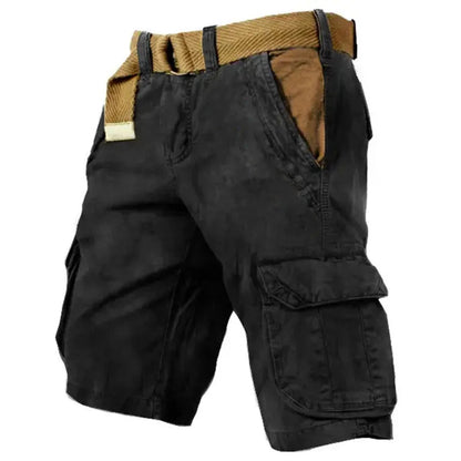 Pantalon Chino Marron Homme Classique avec Ceinture