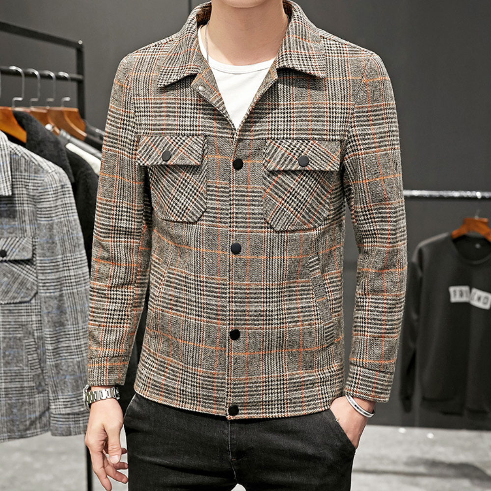 DALE - Veste à Motifs Carreaux pour Hommes