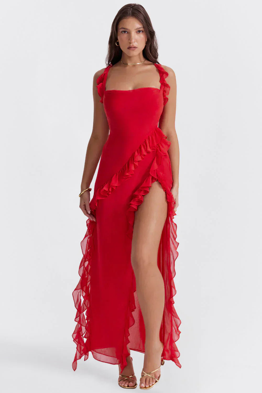 Robe Femme Longue Élégante à Fermeture Éclair
