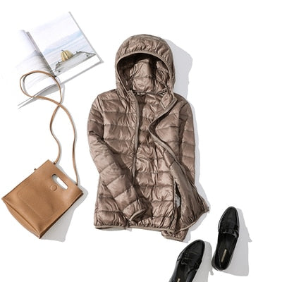 Veste Hiver Femme Courte Élégante Brillante