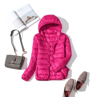 Veste Hiver Femme Courte Élégante Brillante