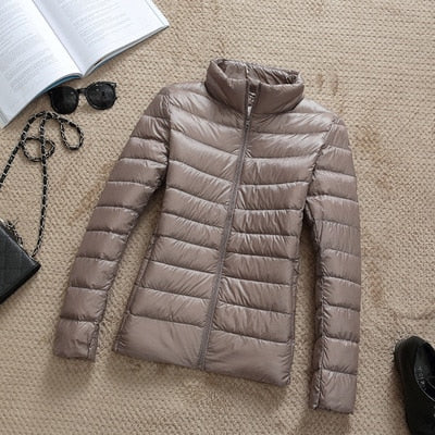 Veste Hiver Femme Courte Élégante Brillante