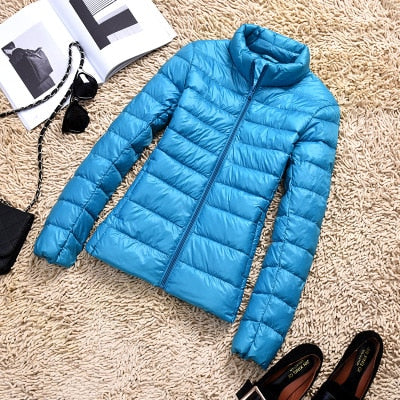 Veste Hiver Femme Courte Élégante Brillante