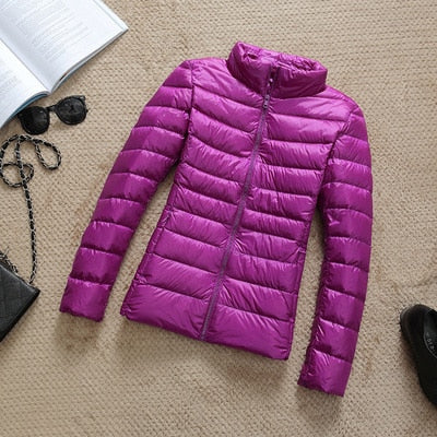 Veste Hiver Femme Courte Élégante Brillante