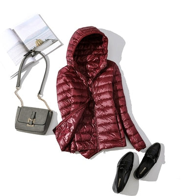 Veste Hiver Femme Courte Élégante Brillante