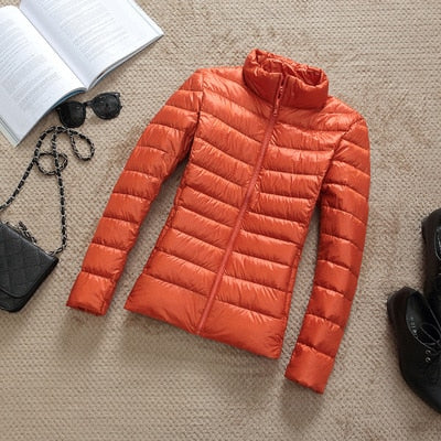 Veste Hiver Femme Courte Élégante Brillante