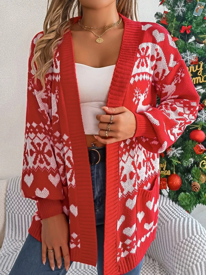 Pull de Noël Tricoté Ouvre-Devant - PanierRoyale
