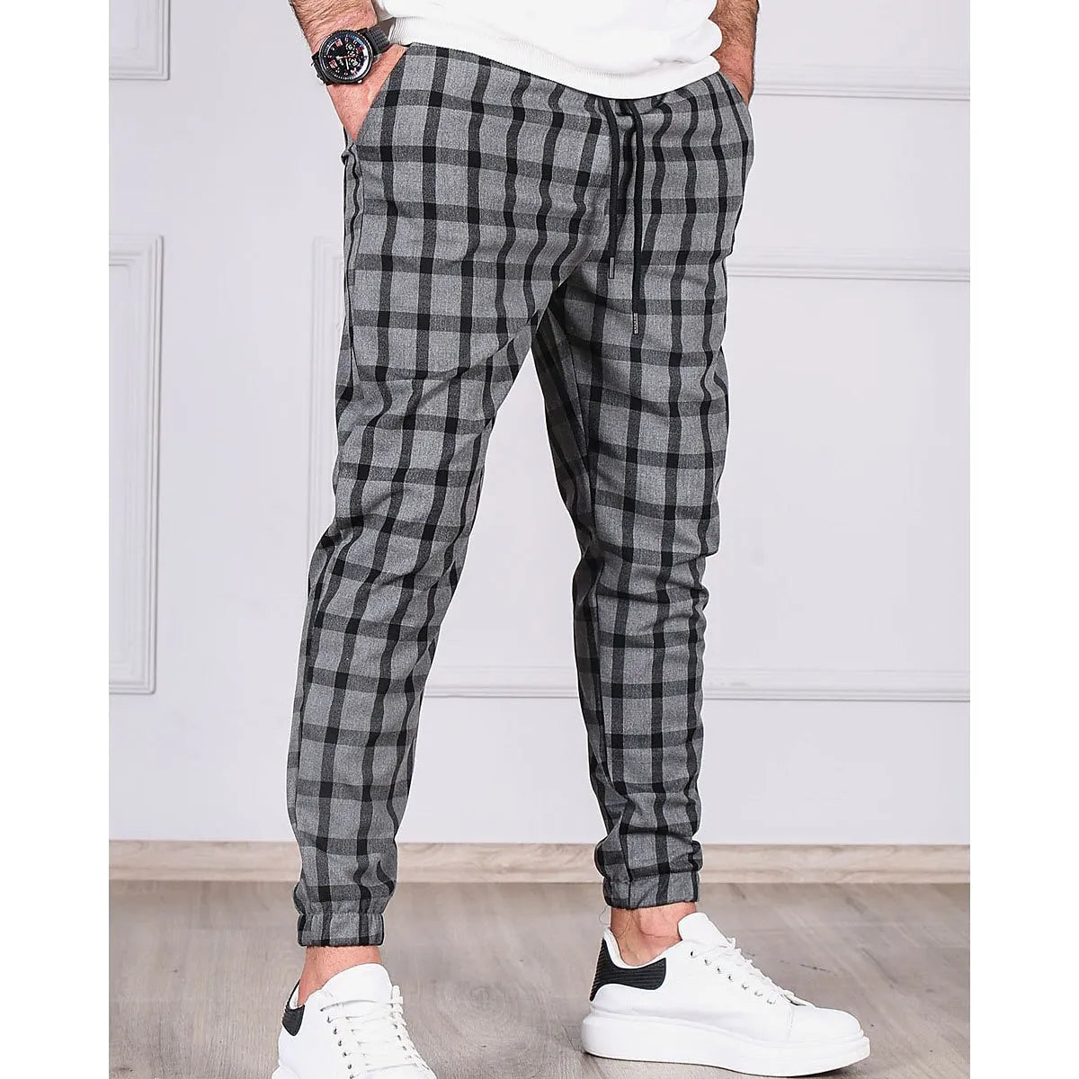 Pantalon à Carreaux Élégant pour Homme