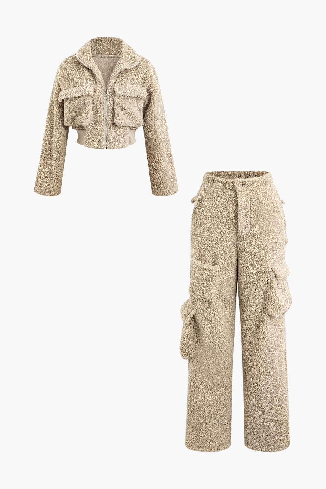Combinaison Teddy Douce avec Pantalon et Veste Courte - BerlinGlamour