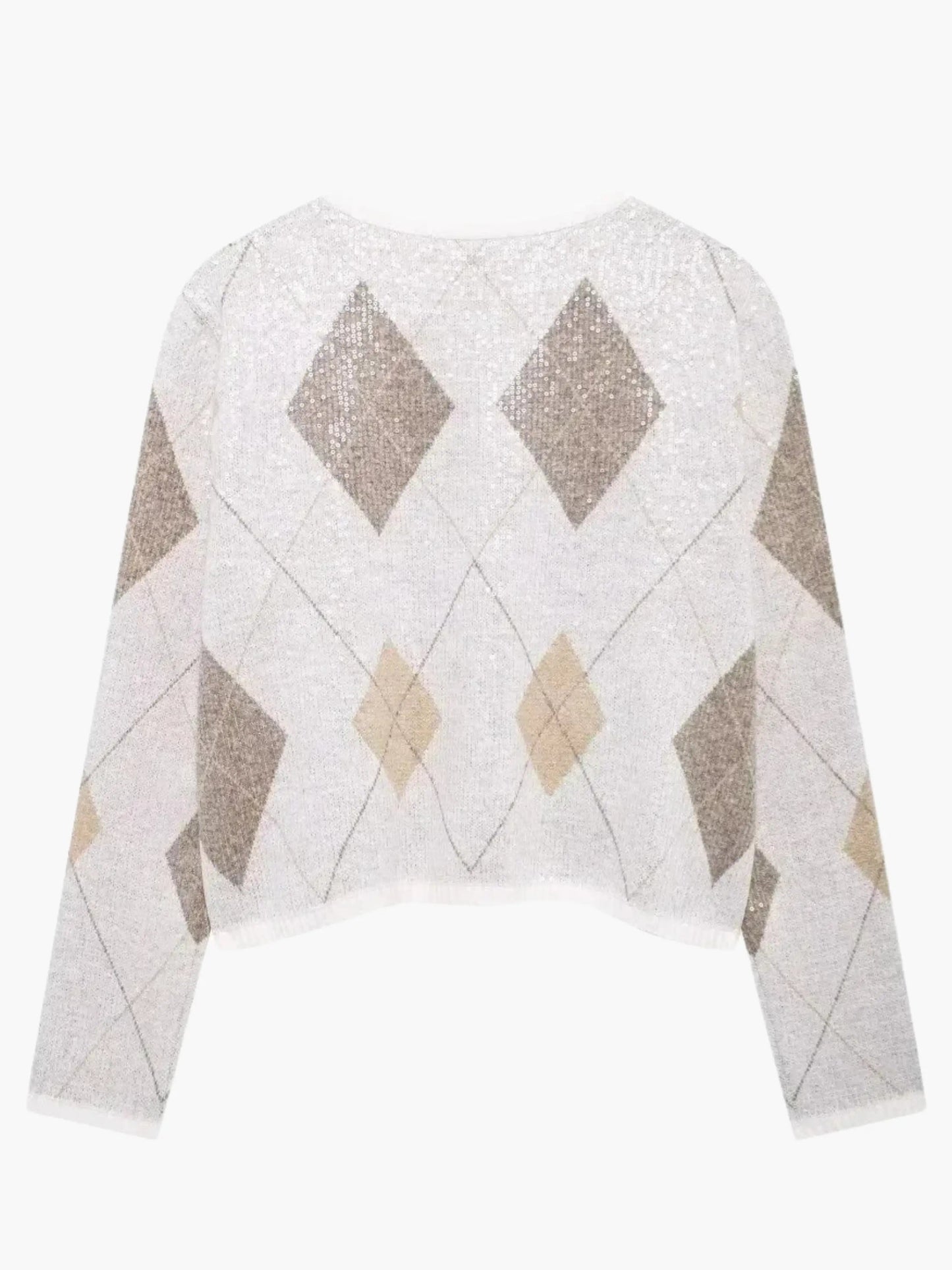 Cardigan Femme Motif Losange Classique