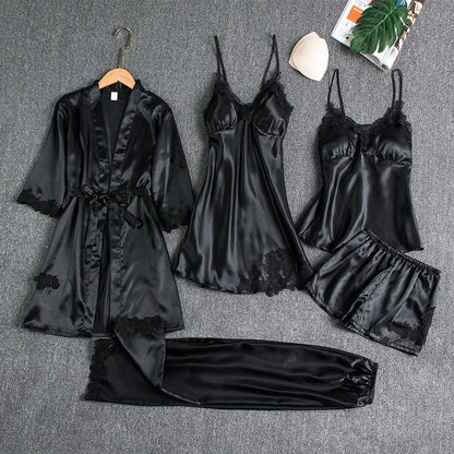 Ensemble de nuit Femme Satin glacé Deux pièces