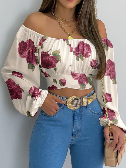 Blouse Femme Élégante en Blanc avec Manches Longues