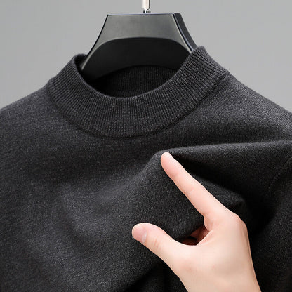Pull Homme en Laine Brun Classique et Élégant