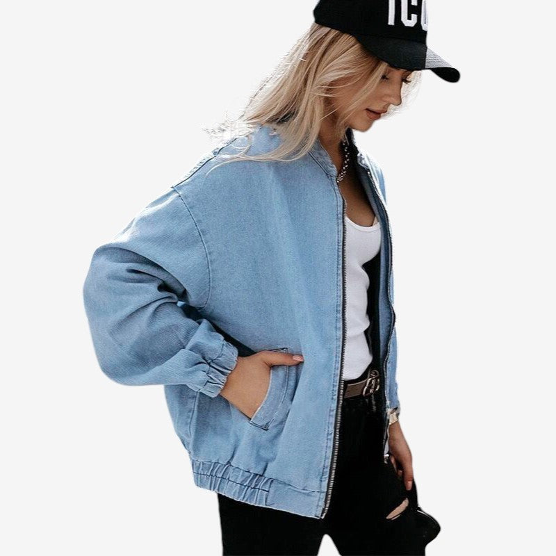 Veste bomber femme sport chic avec poches zippées - PanierRoyale