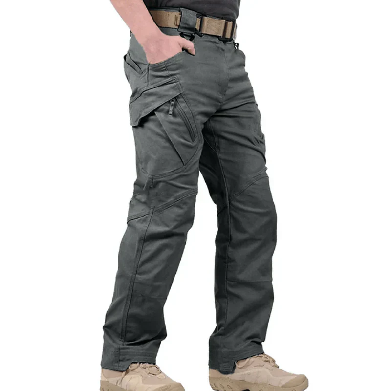 Pantalon imperméable homme slim avec poches zippées