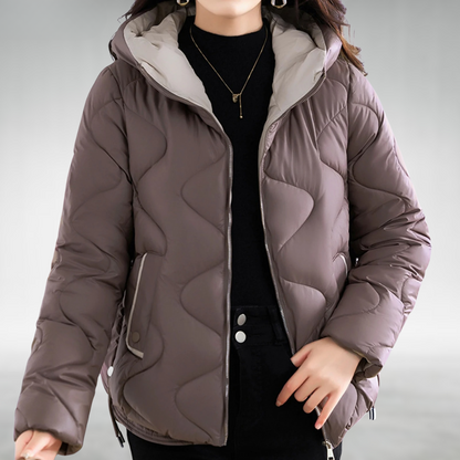Doudoune Femme Hiver Chaud et Élégante avec Capuche