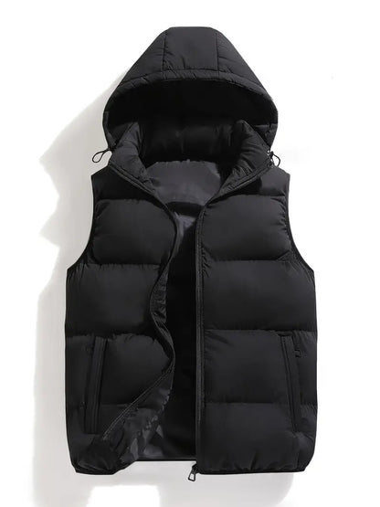Blouson Hiver Homme Léger avec Capuche et Doublure Chaude