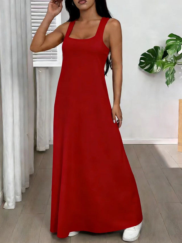 Robe longue Femme Effet Deux Pièces Découpes Latérales - PanierRoyale