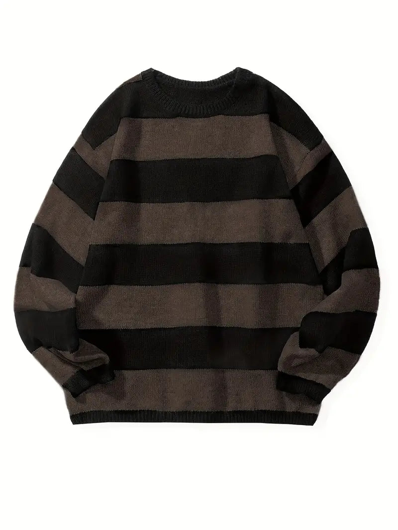 Pull Rayé Homme Classique et Confortable