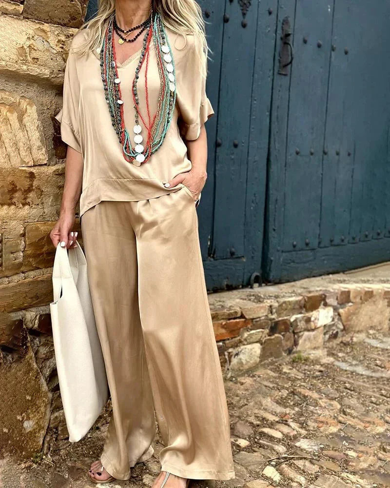 Robe Décontractée Femme Col V Taille Élégante
