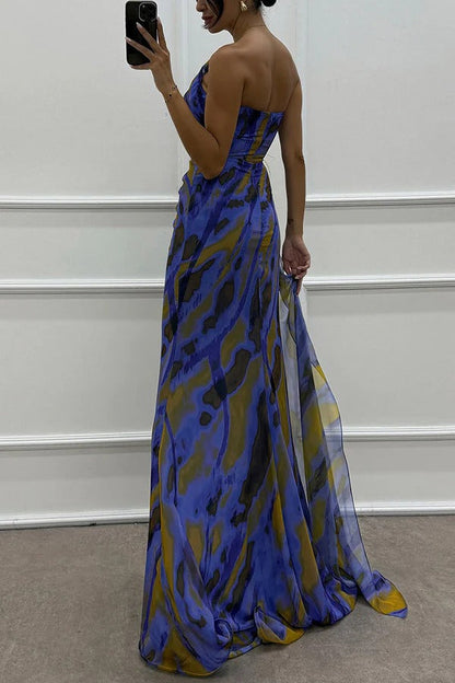 Robe Soirée Épaule Nu Sans Manches Longue Grande Taille