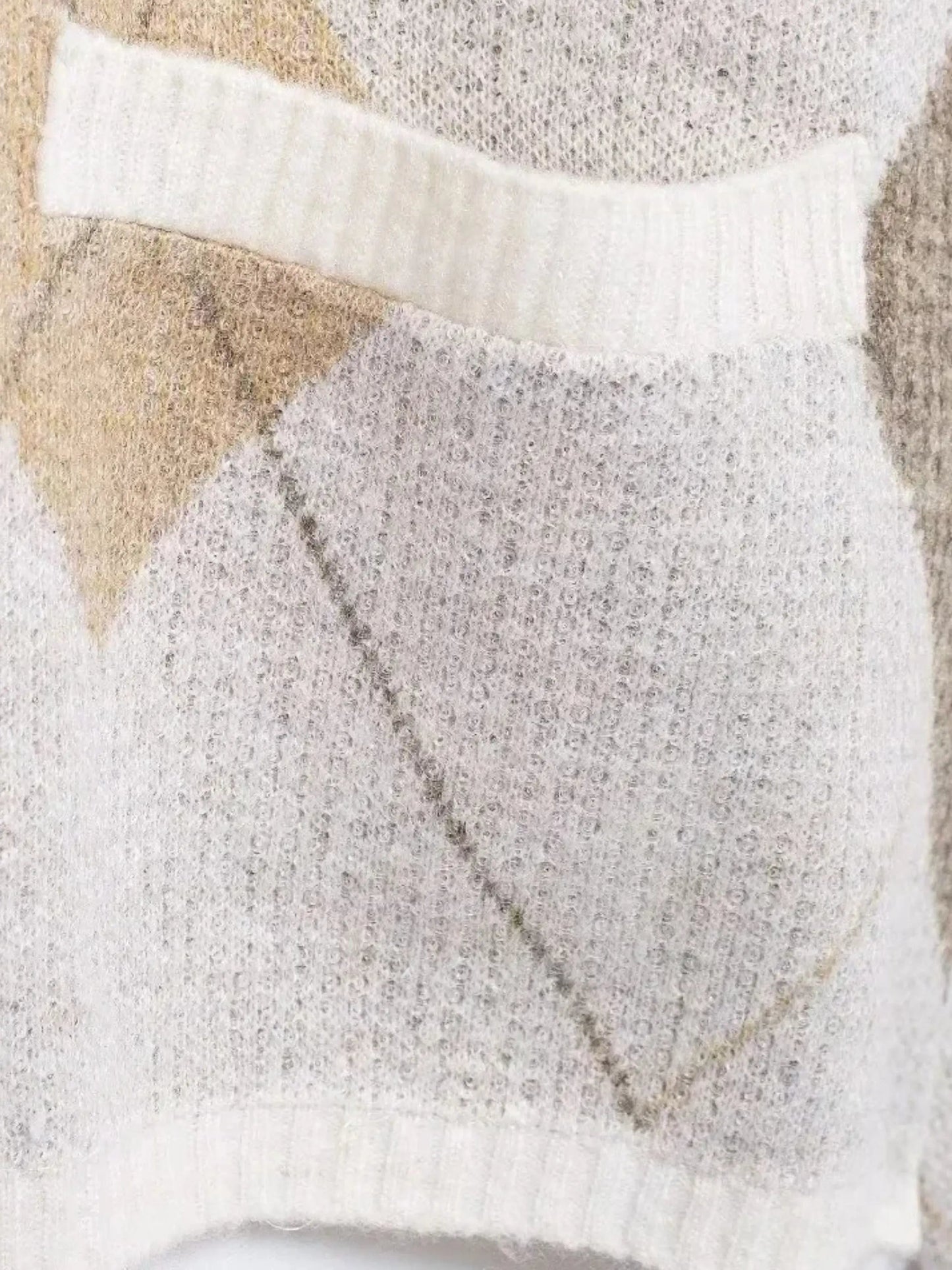 Cardigan Femme Motif Losange Classique