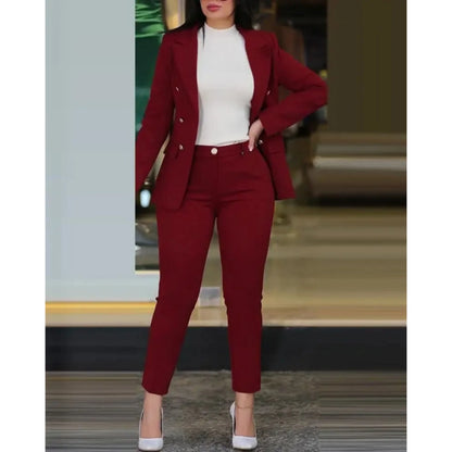Costume Femme Élégant Taille Slim